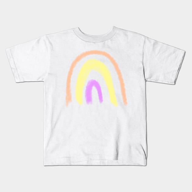 Colorful watercolor rainbow abstract art Kids T-Shirt by Artistic_st